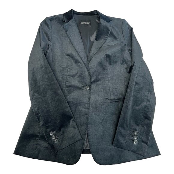 Banana Republic Womens Long Lean Velvet Blazer~Size Unknown (No Tag)~Black L5 08 - Picture 7 of 11